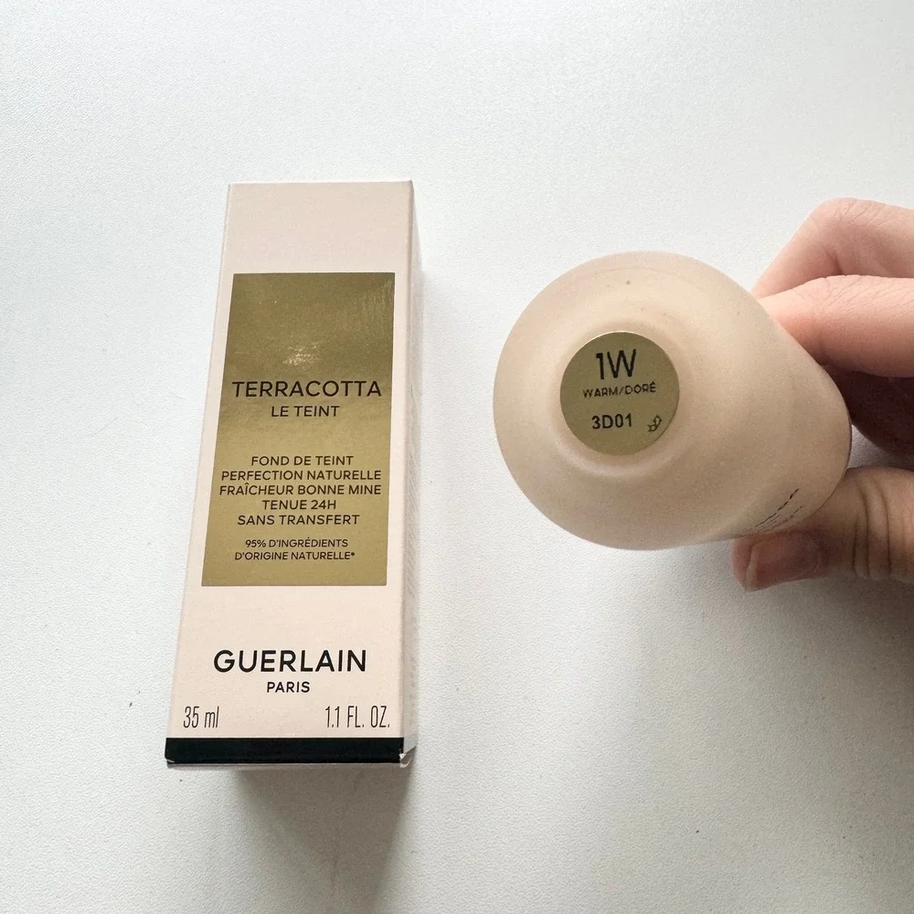 NEW guerlain healthy glow foundation terracotta le teint 1w warm makeup beauty